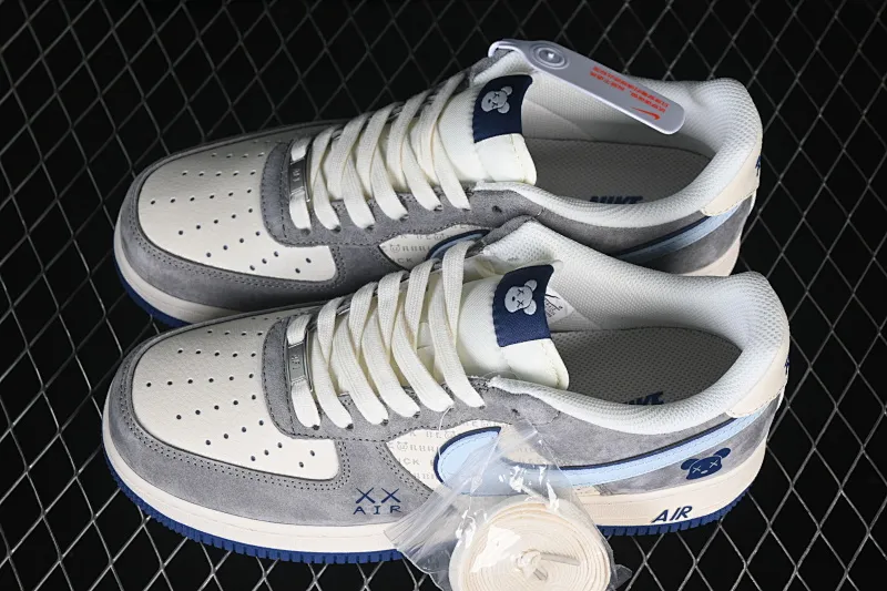 All categories Nk Air Force 1 Air Force series Nk Air Force 1 Low Air Force low top Nike Air Force 1'07 Low Violent Bear joint white blue gray suede Air Force 1 low top casual sneakers XD9314-610